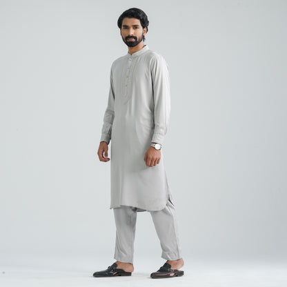 Men’s Silver Embroidered Kabli