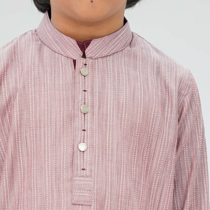 Boys' Pink Stripe Panjabi