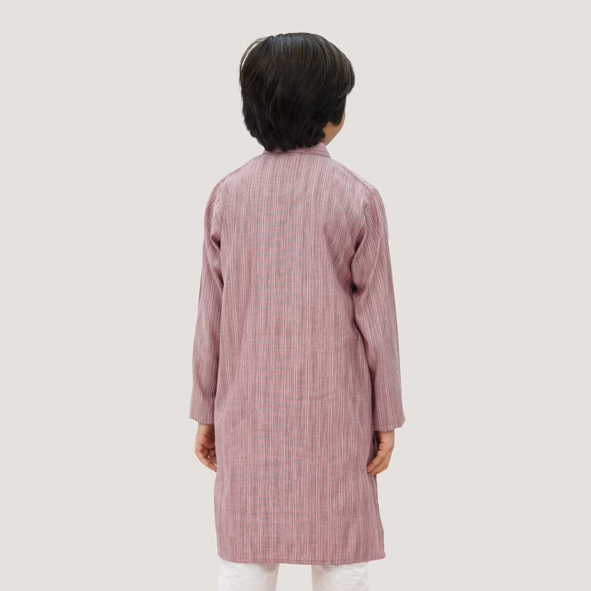 Boys' Pink Stripe Panjabi