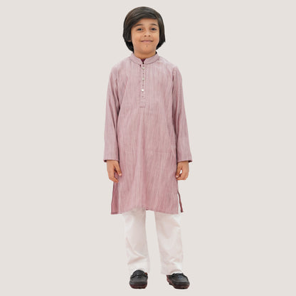 Boys' Pink Stripe Panjabi