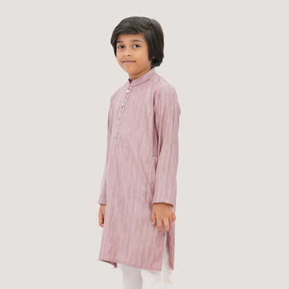 Boys' Pink Stripe Panjabi