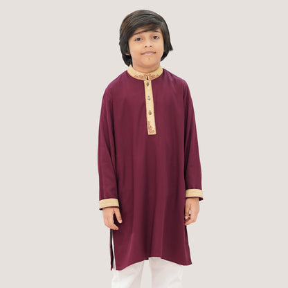 Boys' Maroon Panjabi