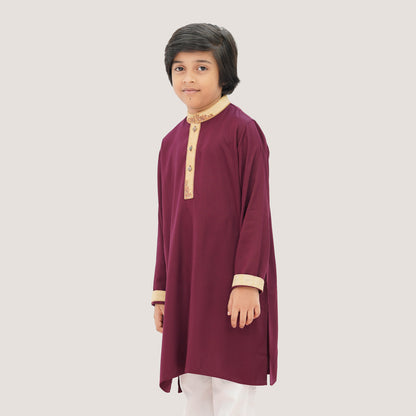 Boys' Maroon Panjabi