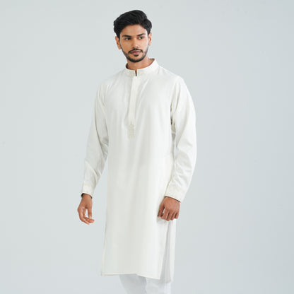 Men’s White Karchupi Panjabi