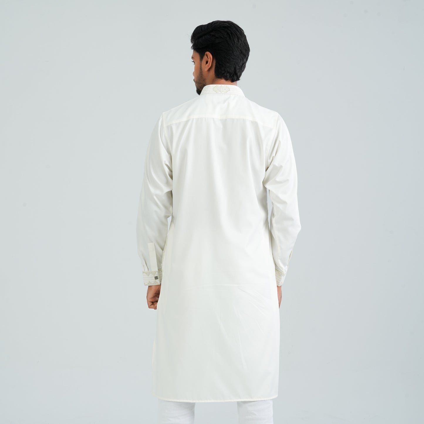 Men’s White Karchupi Panjabi