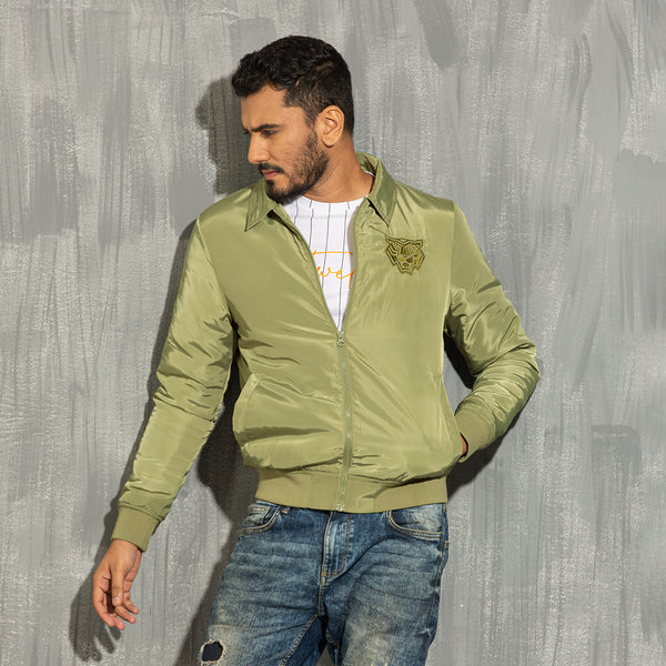 MENS BOMBER JACKET- OLIVE
