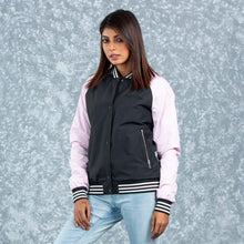 Load image into Gallery viewer, WOMENS BOMBER JACKET -PINK/BLACK
