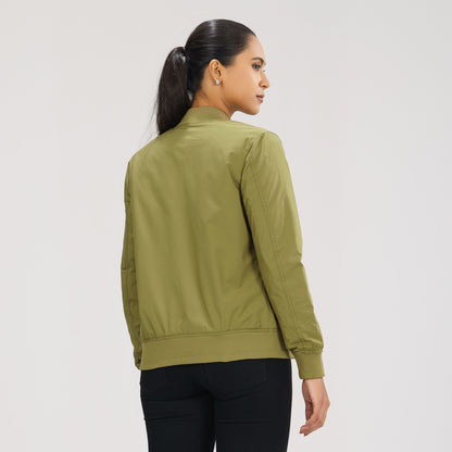 Womens Bomber Jacket- Olive