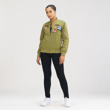 Load image into Gallery viewer, Womens Bomber Jacket- Olive
