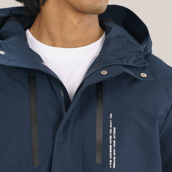 Mens Navy Windbreaker