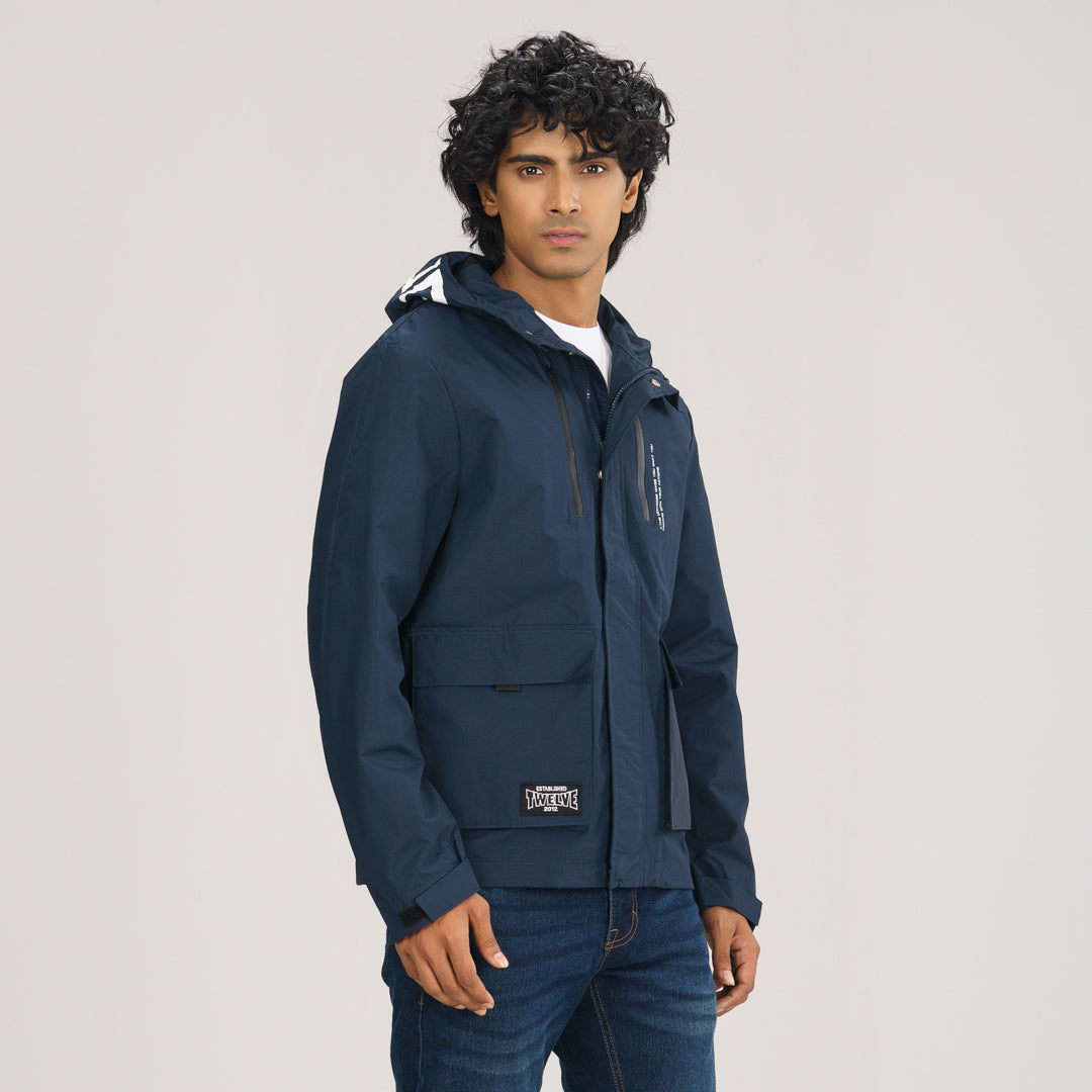 Mens Navy Windbreaker