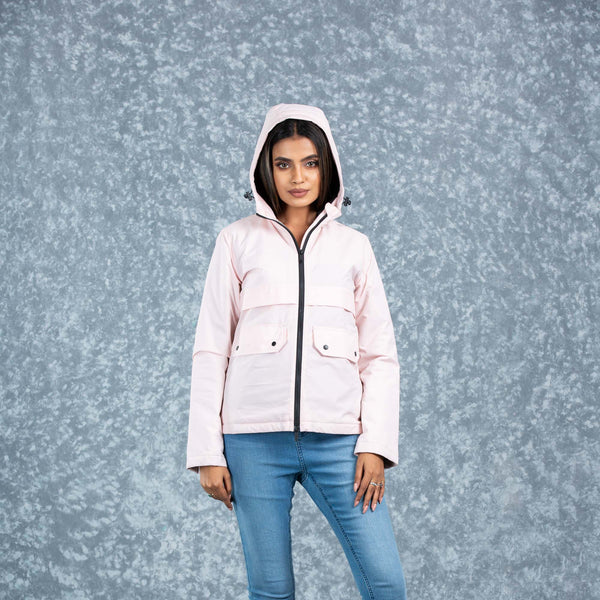 WOMENS WINDBREAKER JACKET- LIGHT PINK