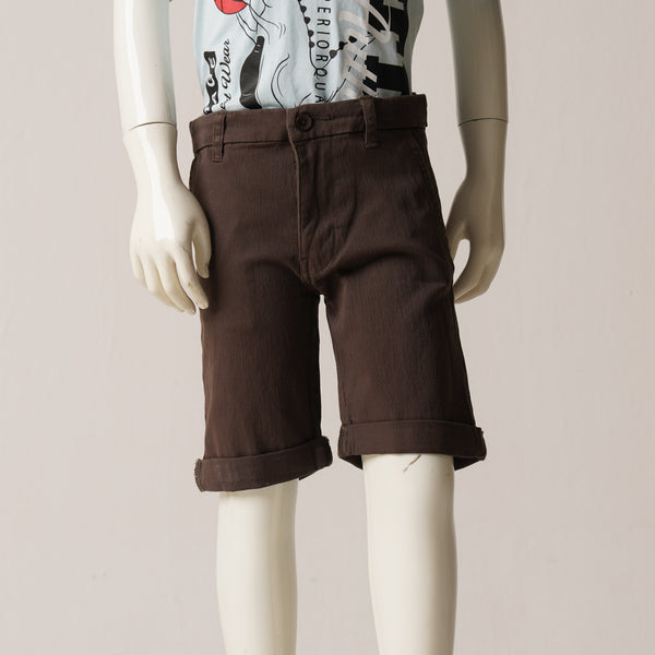 BOYS SHORT PANT-CHARCOL