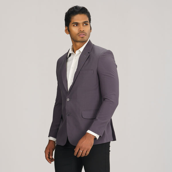 Mens Gray Slim Fit Blazer