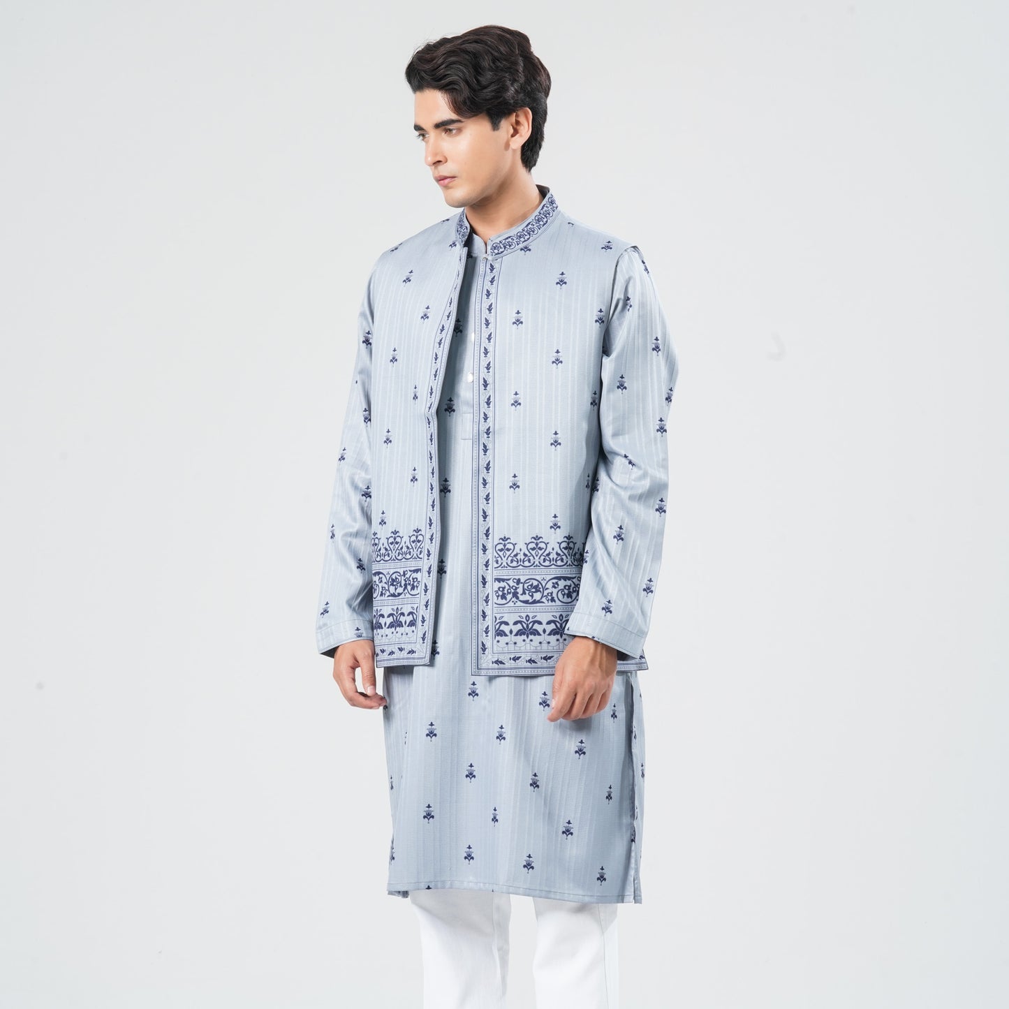 Men's Cotton Blended Panjabi Set