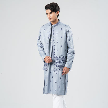 Men's Cotton Blended Panjabi Set