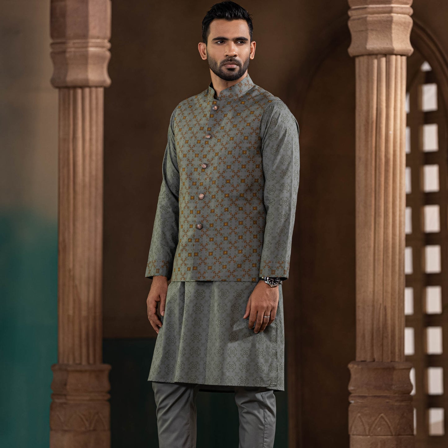 Mens Ash Embroidery 3-Piece Set