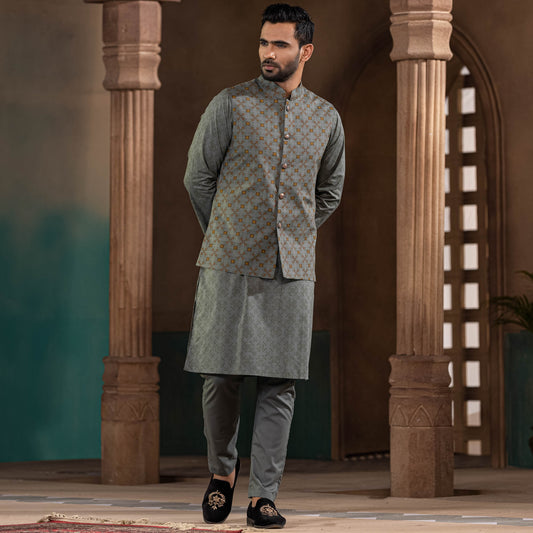 Mens Ash Embroidery 3-Piece Set