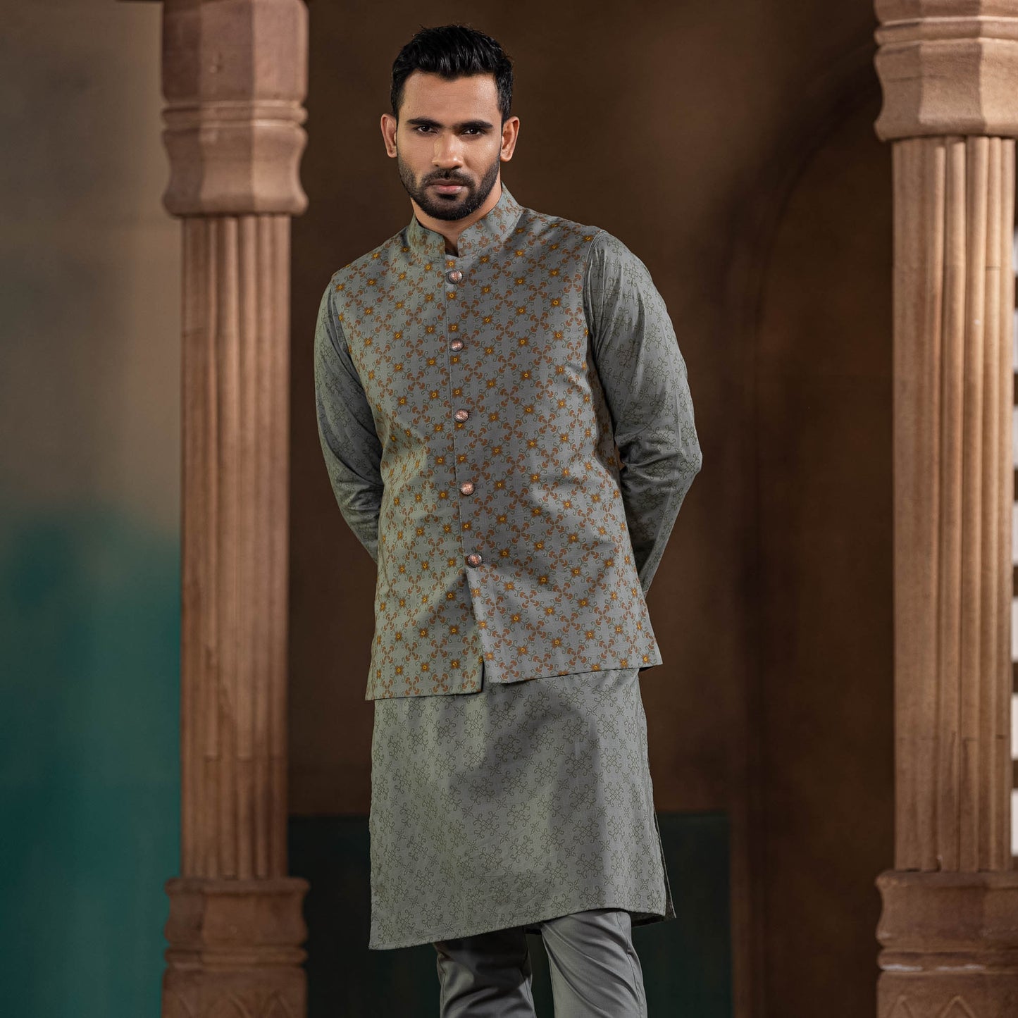Mens Ash Embroidery 3-Piece Set