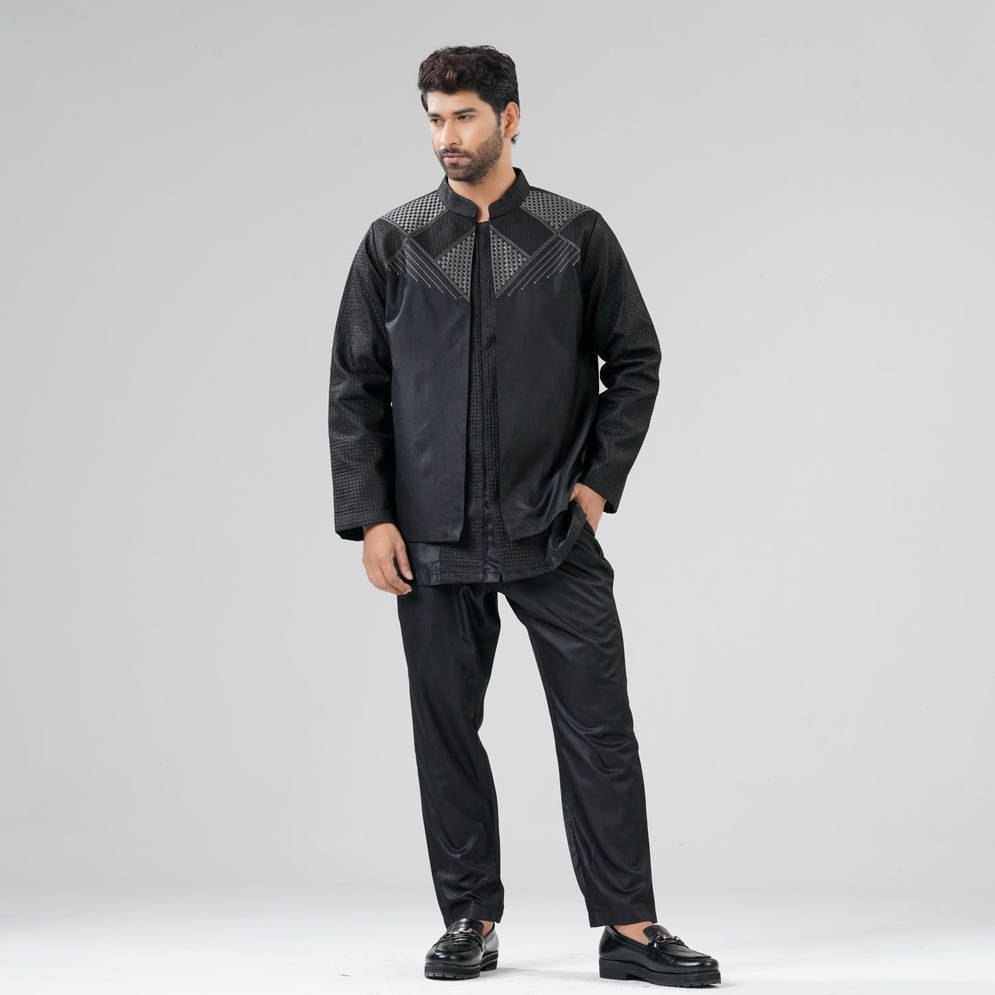 Mens Black Three  Piece Set