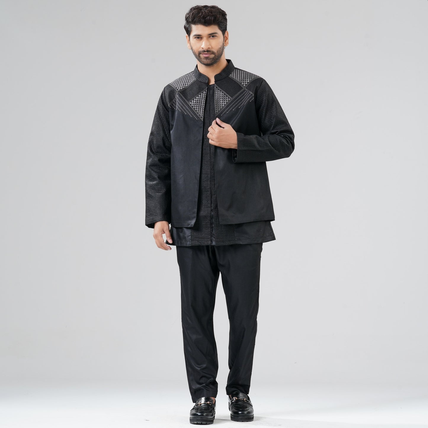 Mens Black Three  Piece Set