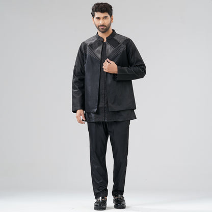 Mens Black Three  Piece Set