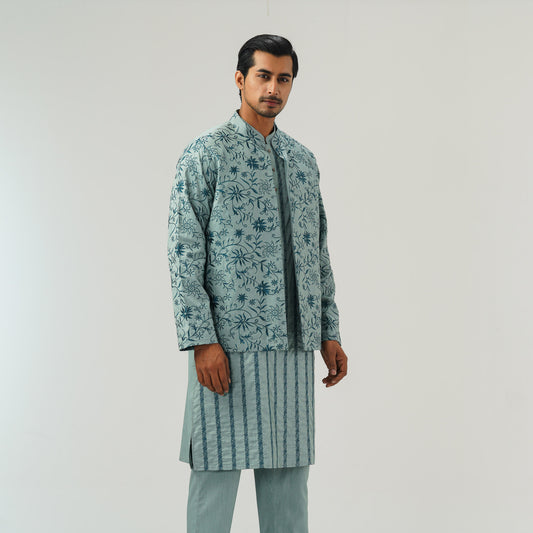 Mens Paste Embroidered Panjabi Set