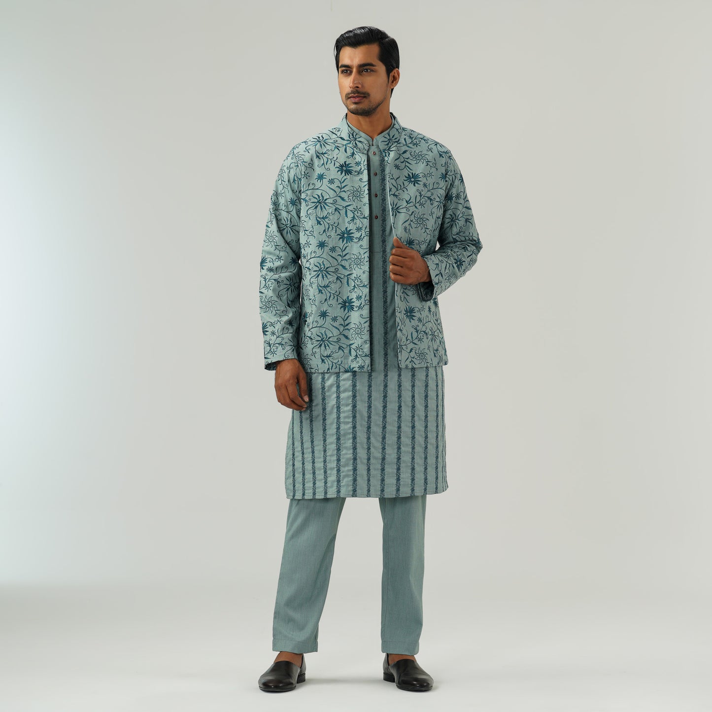 Mens Paste Embroidered Panjabi Set