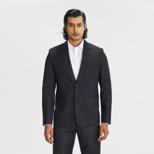 Load image into Gallery viewer, Men&#39;s Black Strip Casual Blazer
