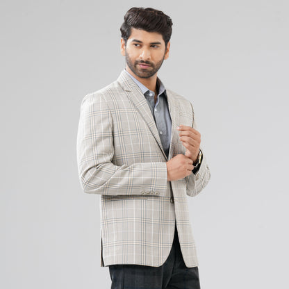 Men Brown Stripe Blazer