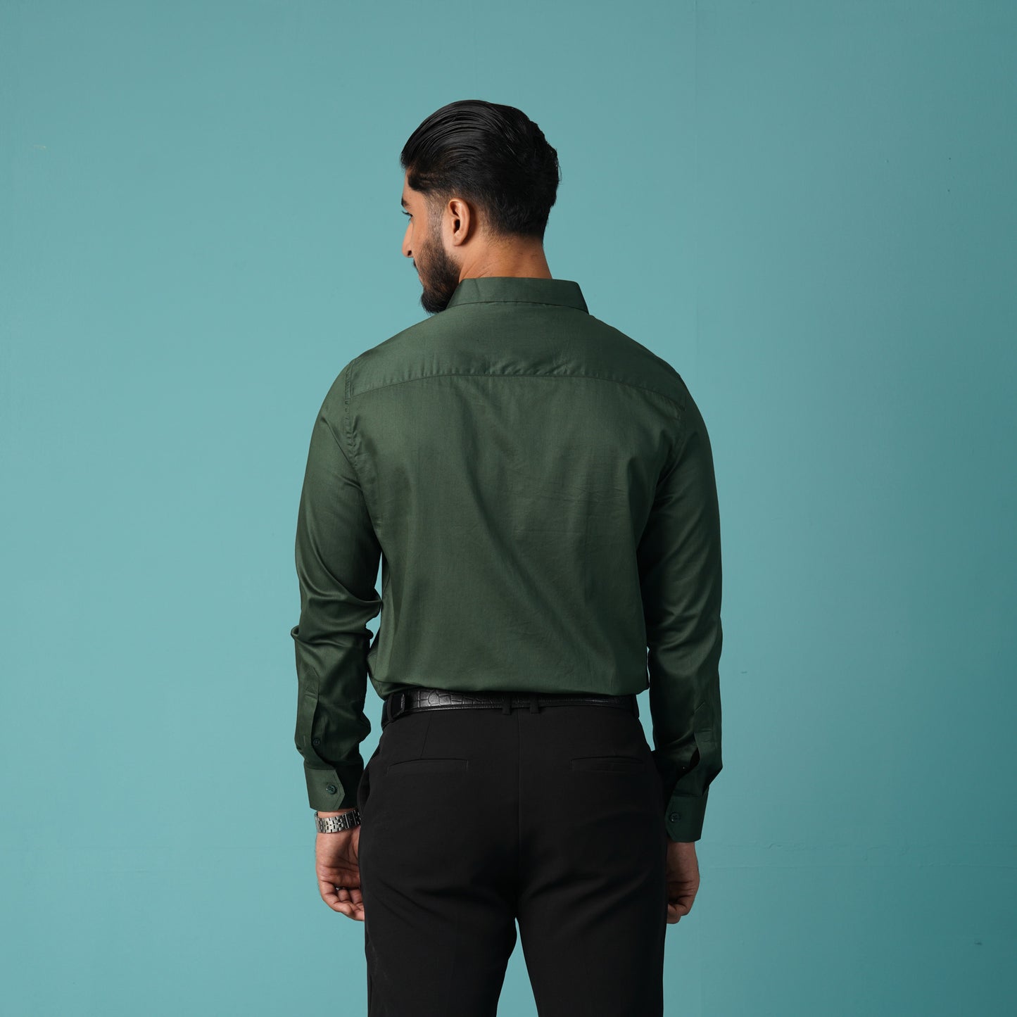 Mens Formal Shirt-Green