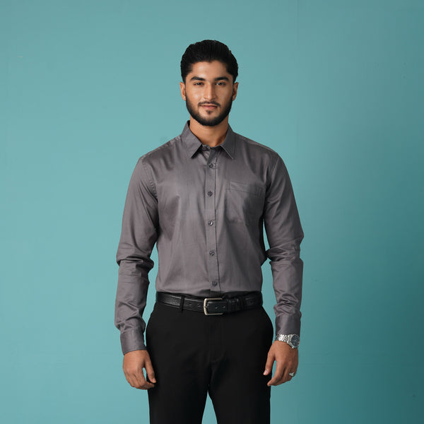 MENS FORMAL SHIRT-ASH