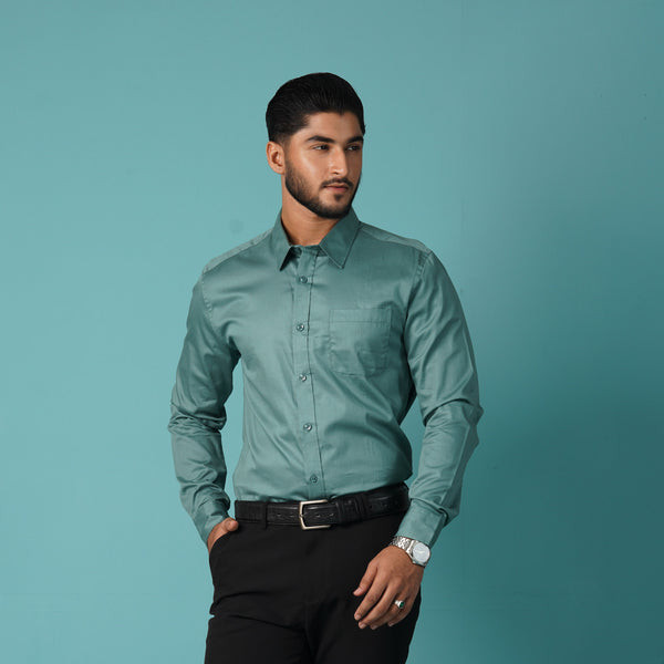 MENS FORMAL SHIRT-LIGHT GREEN