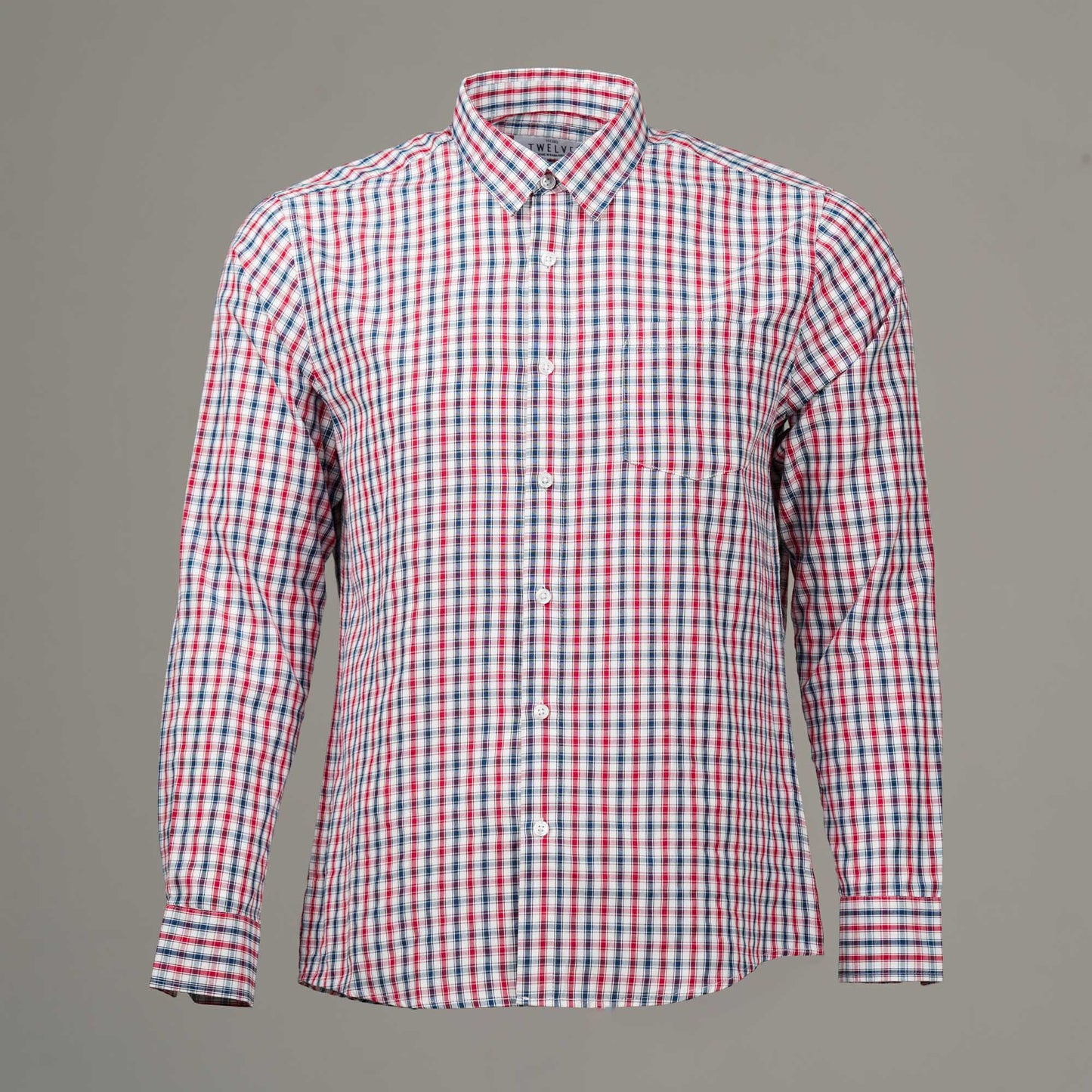 Mens Red Check Formal Shirt
