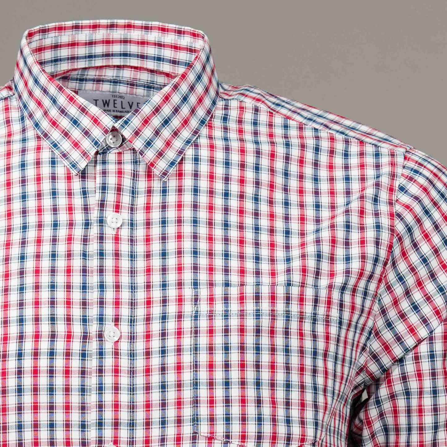 Mens Red Check Formal Shirt