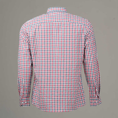 Mens Red Check Formal Shirt