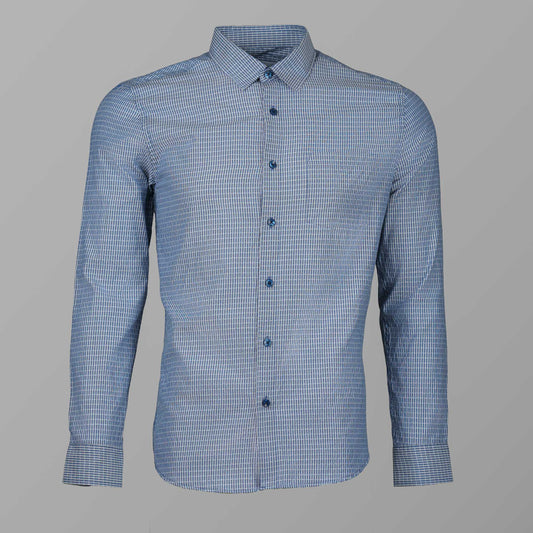 Mens Deep Blue Stripe Shirt
