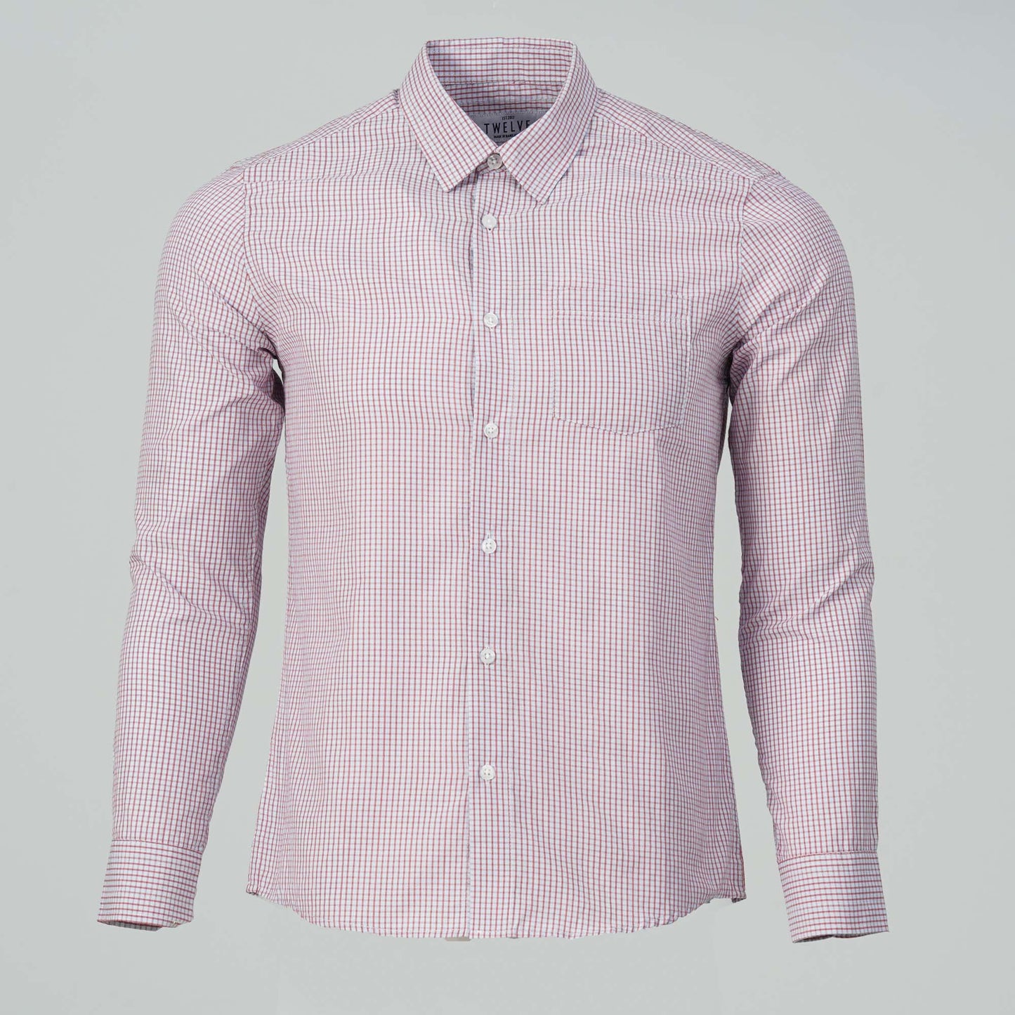 Mens Red Check Formal Shirt