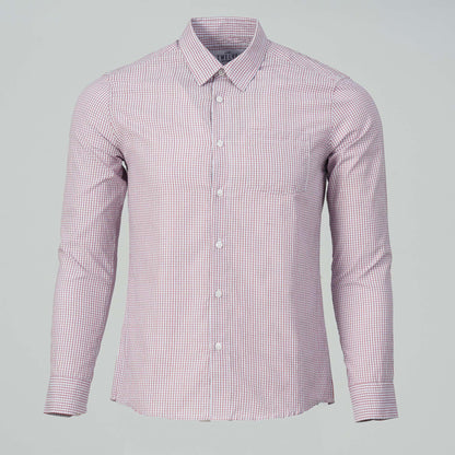 Mens Red Check Formal Shirt