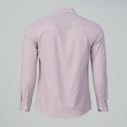 Mens Red Check Formal Shirt