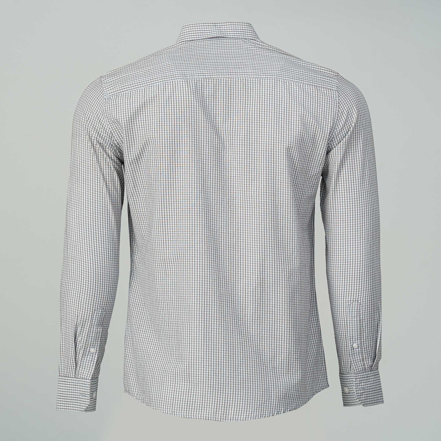 Men's Formal Brown Check Shirt