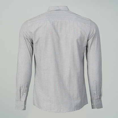 Men's Formal Brown Check Shirt