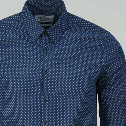Mens Formal Navy Shirt