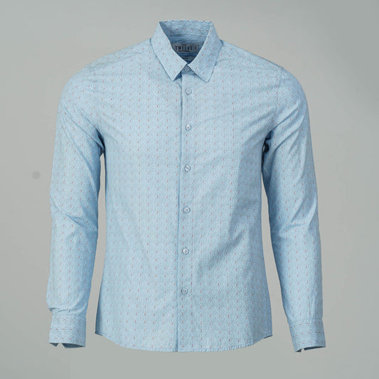 Mens Formal Blue Shirt