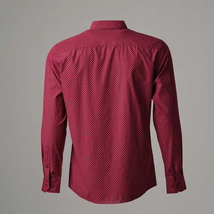 Mens Maroon Formal Shirt