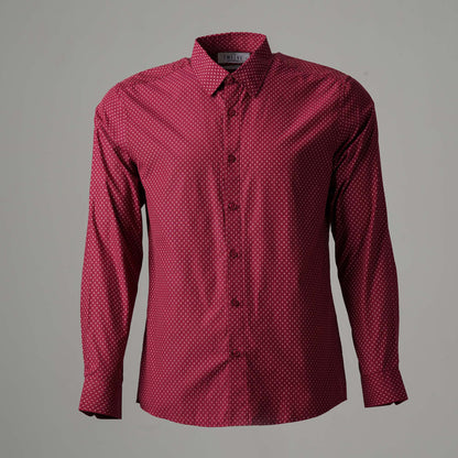 Mens Maroon Formal Shirt