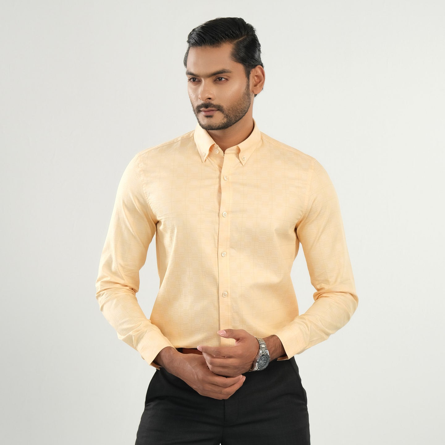 MENS FORMAL SHIRT-YELLOW