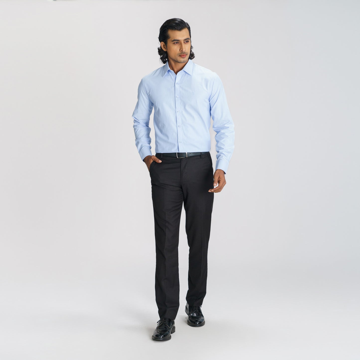 Mens Sky Blue Formal Shirt