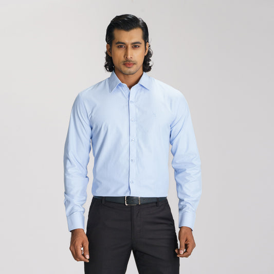 Mens Sky Blue Formal Shirt