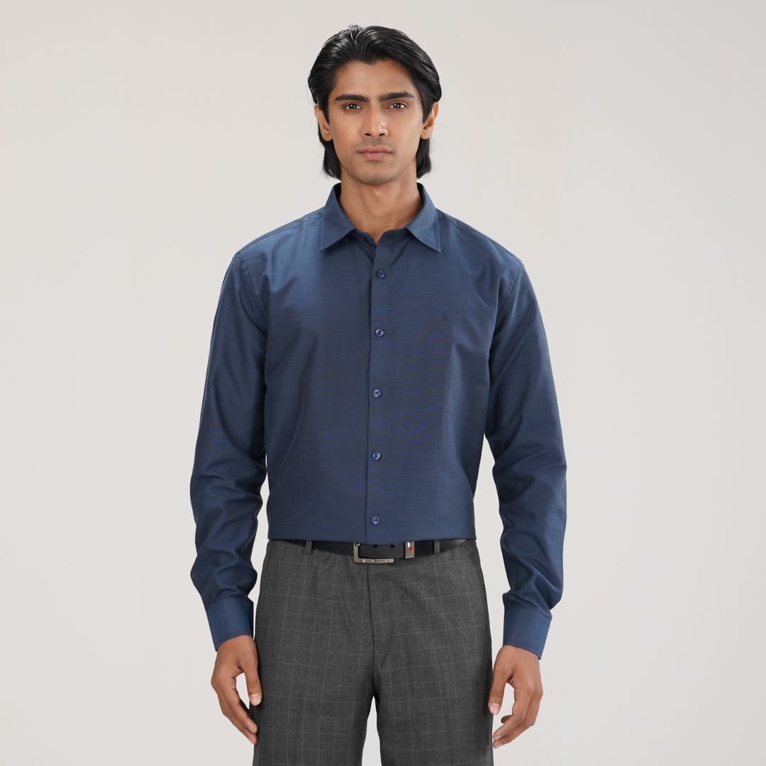 Mens Formal Shirt-Navy